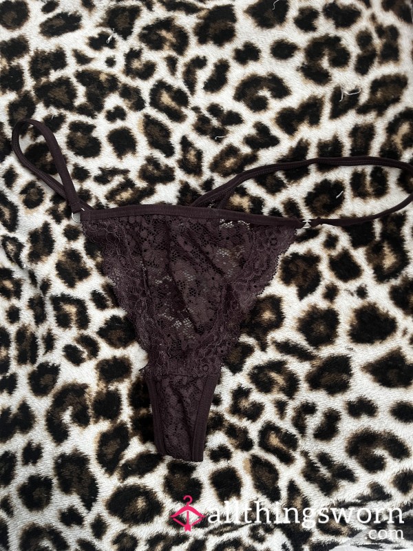 Cheeky Little Well Worn Brown G-string!