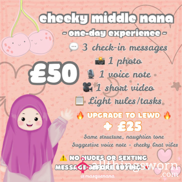 Cheeky Middle Nana ~ One-day Experience ~