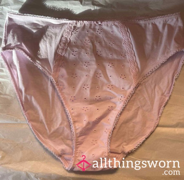 Cheeky Pink Panties With Doily Front