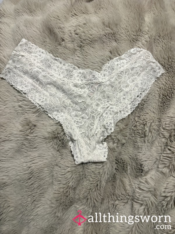 Cheeky White Lace Victoria Secret XL Panties