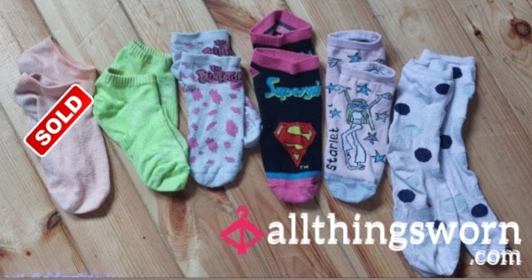 Cheerful Socks, All Worn