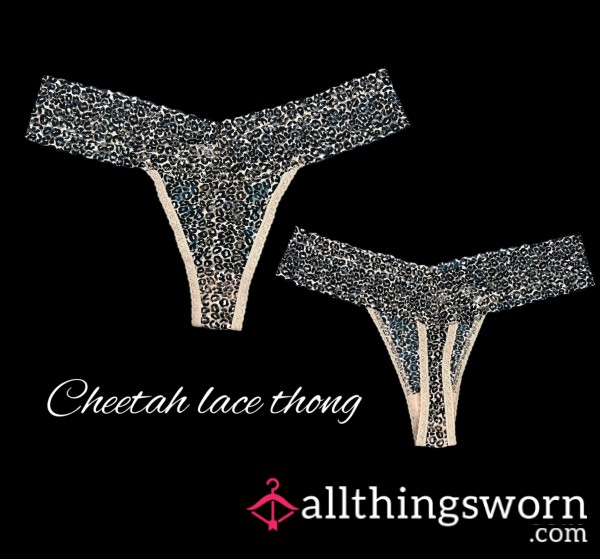 Cheetah Lace Thong 🐆