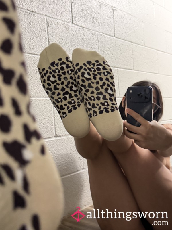 Cheetah Print Ankle Socks