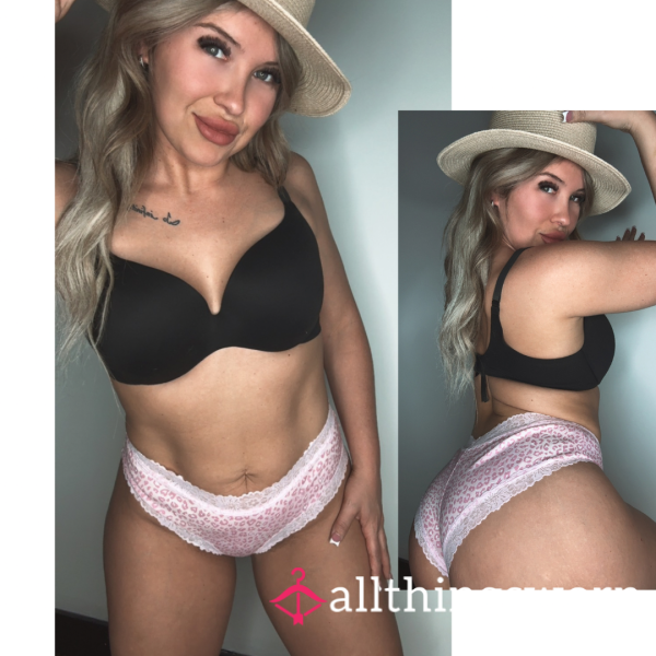 Cheetah Print PINK Cotton/Lace Cheeky