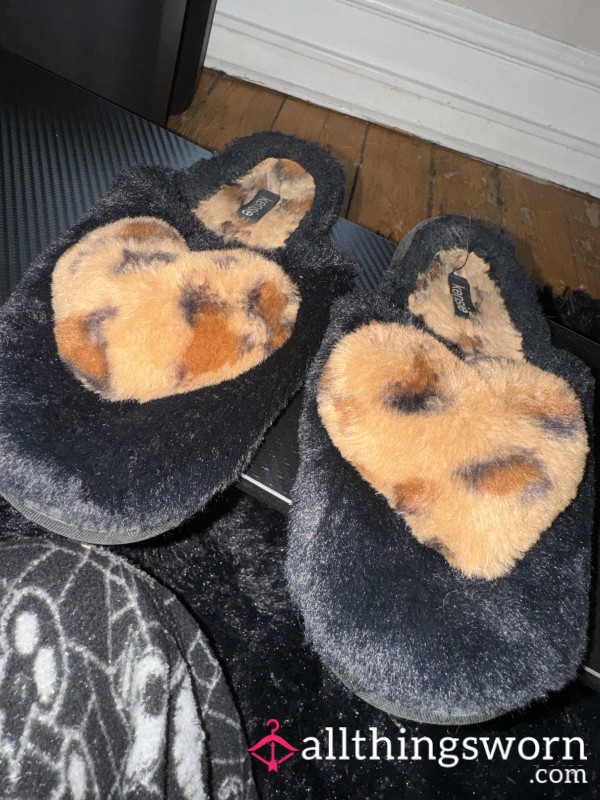 Cheetah Print Slippers