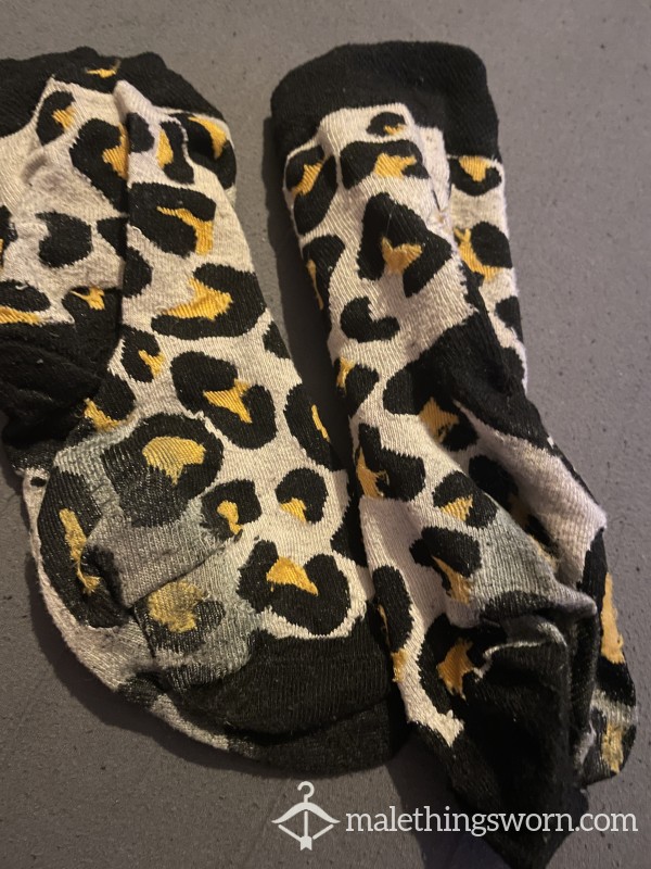 Cheetah Print Socks (worn 3 Days)