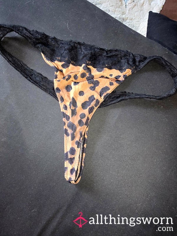Cheetah Print Thong