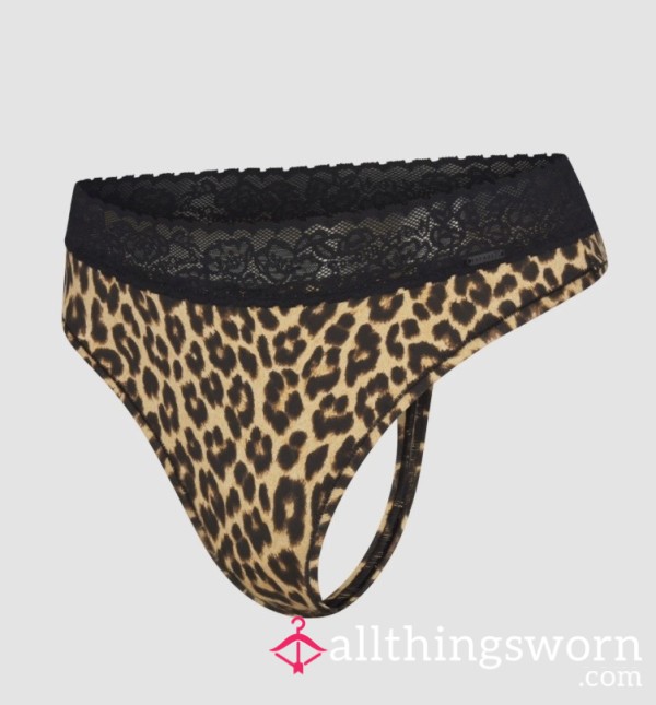 Cheetah Print Thong
