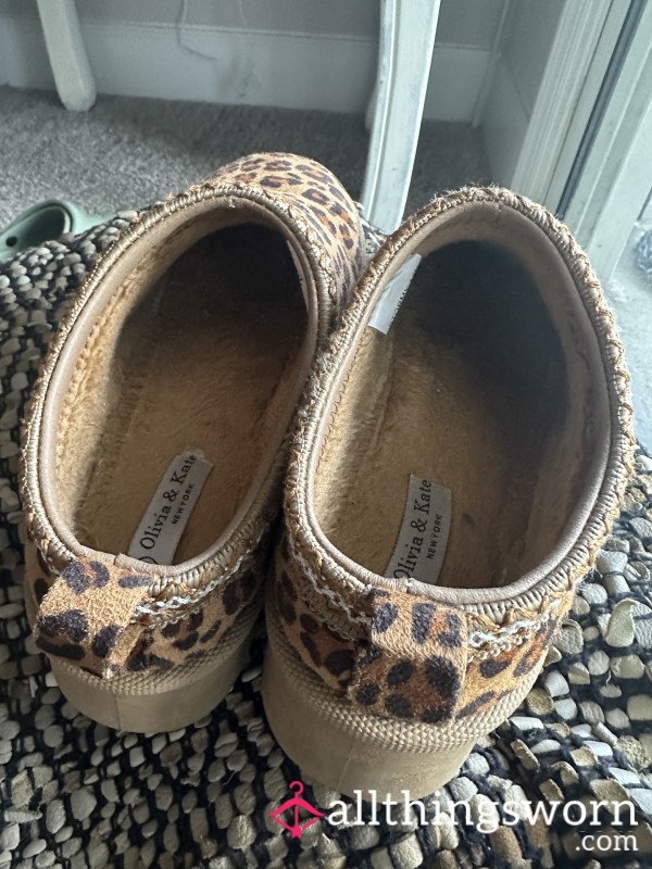 Cheetah Ugg Like Slippers