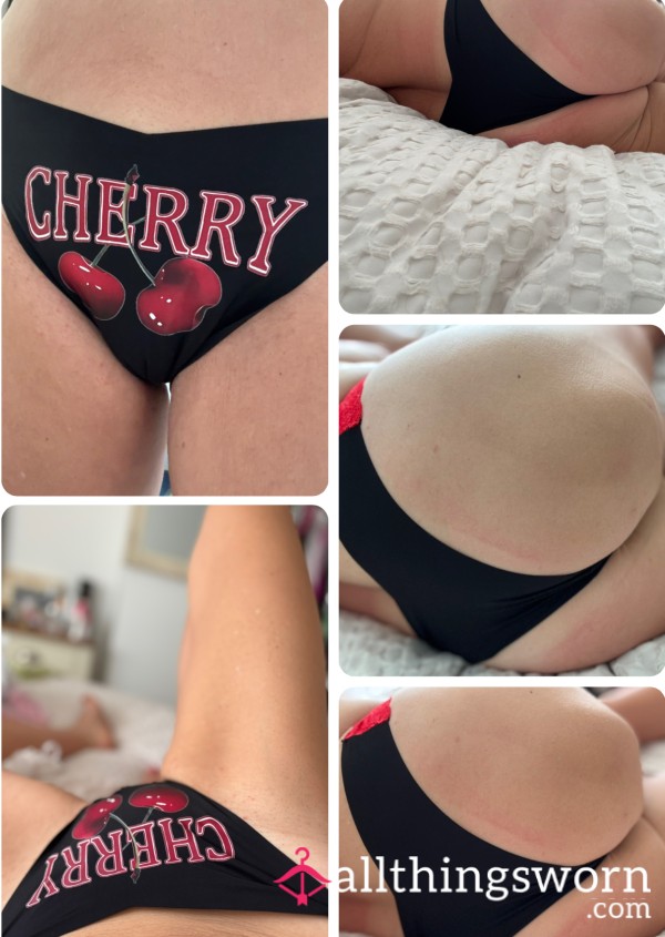 Cherry 🍒 Cheeky, Black Sweet & Sinful Thong 🍒