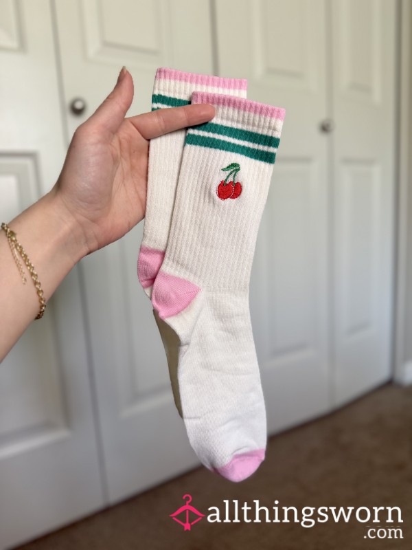 Cherry Crew Socks — Available For Wears 🍒
