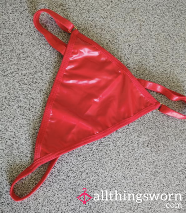 ❤️‍🔥🍒 Cherry Latex Glow G-String 🍒❤️‍🔥