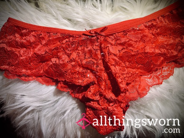 Cherry Popped! – ATW Virgin No More- Red Lace Panties, All-Day Wear
