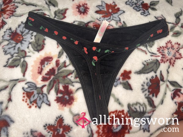 Cherry Print Thong