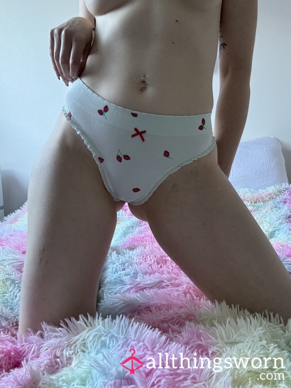 🍒 Cherry Sweet High-Waist Ribbed G-String 🍒