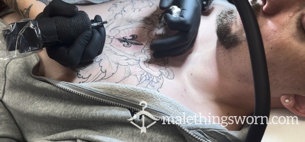 🫟✍🏻 CHEST (Sternum) Tattoo + End Of Day Result! 😭