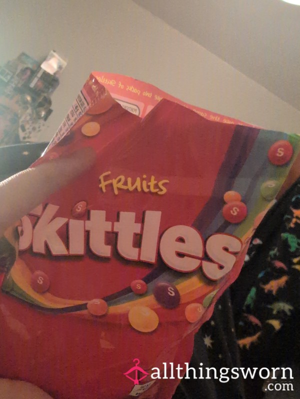 🍬Chewed Skittles Sweet, Sticky, And All Mine 😘