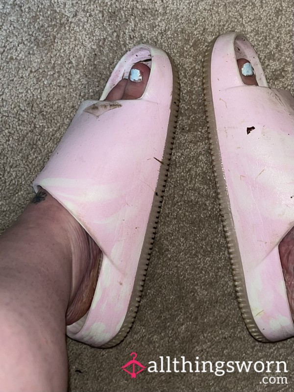 Chipped Polish Nike Slides