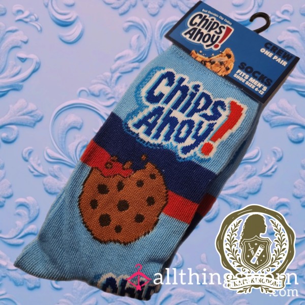 Chips Ahoy! Blue Crew Socks