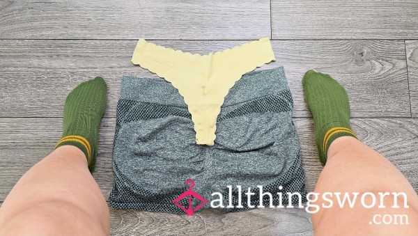 Chore & Workout Sweat Bundle: Socks, Thong, Shorts