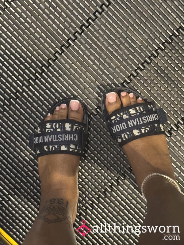 Christian Dior Sliders – 3 Weeks Of Constant Wear – Daily Use, Driving, Walking, Scent-Soaked