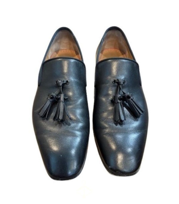 Christian Louboutin Dandelion Ta**el Calf Leather Loafers In Black – Size 41 UK / 8 US