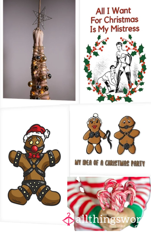 Christmas Card With A Fetish Candy Cane