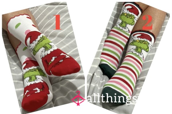 Christmas Grinch Socks