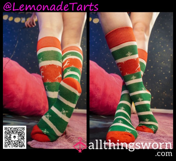 CHRISTMAS REINDEER (LONG SOCKS LISTING #2)