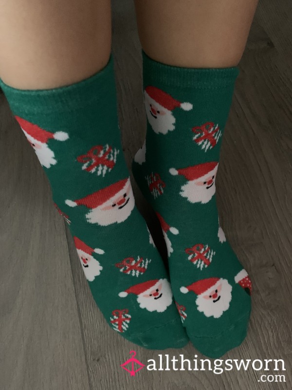 Christmas Socks - Green Santa