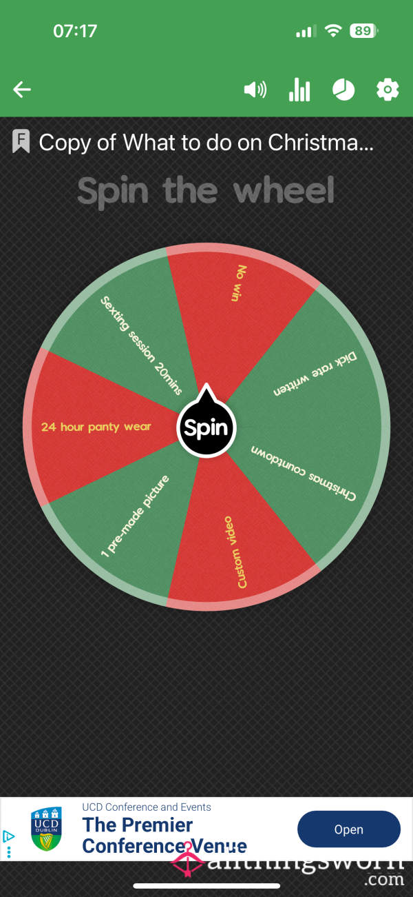Christmas Spin The Wheel