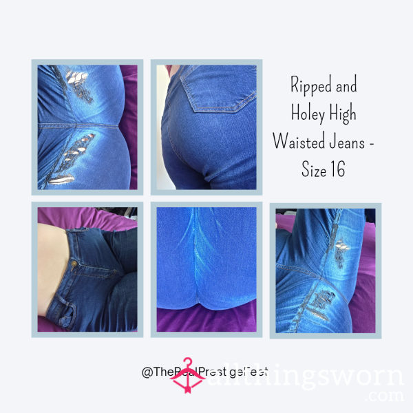 Chub Rub & Thick Thighs Ruined Jeans - Size 16 - From £30 + Postage