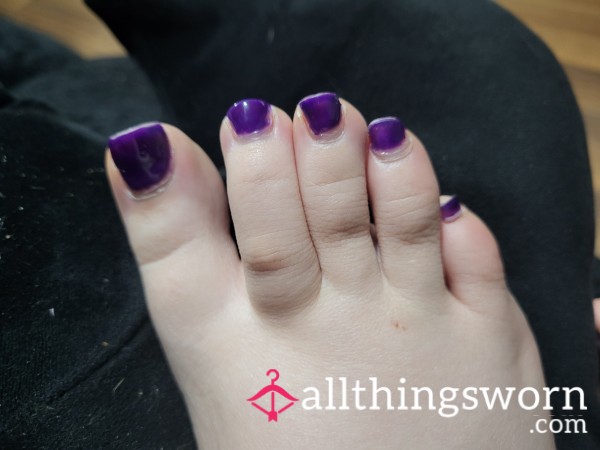 Chunky Purple Goth Toenail Clippings 👣💜