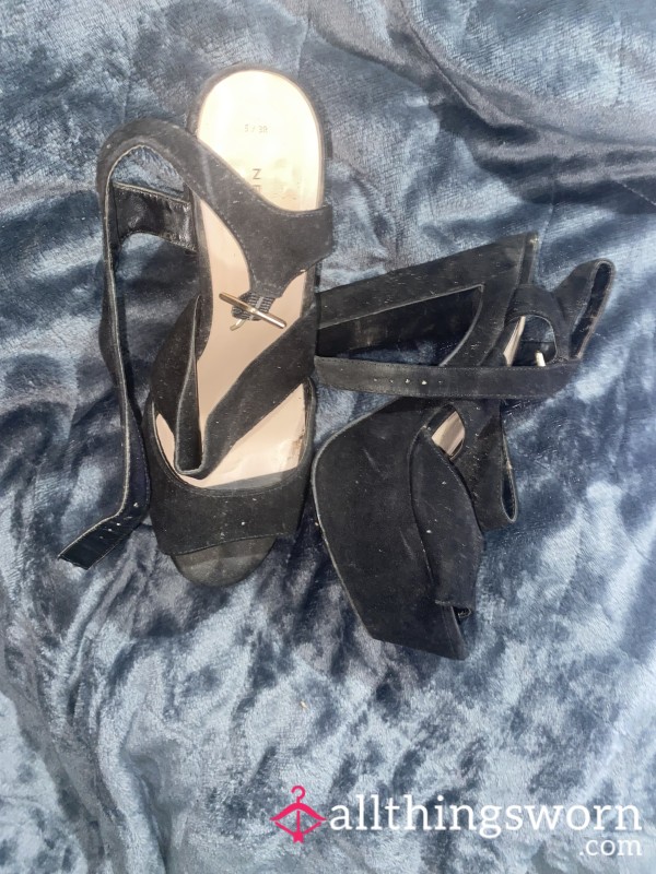 Chunky Strap Platform Block Heel