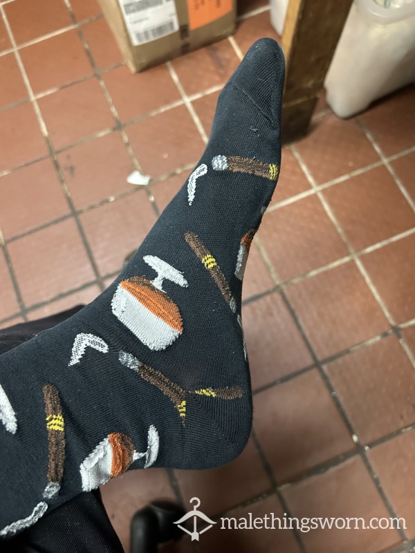 Smelly Themed Socks With Hole