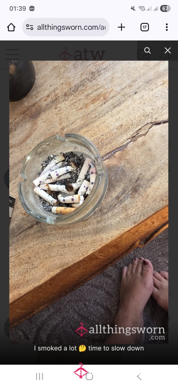 Cigarette Bu*t With My Tasted On