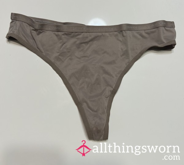 CK Beige Nylon Thong