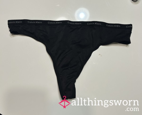 CK Black Nylon Thong