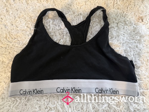 Ck Black Sports Bra