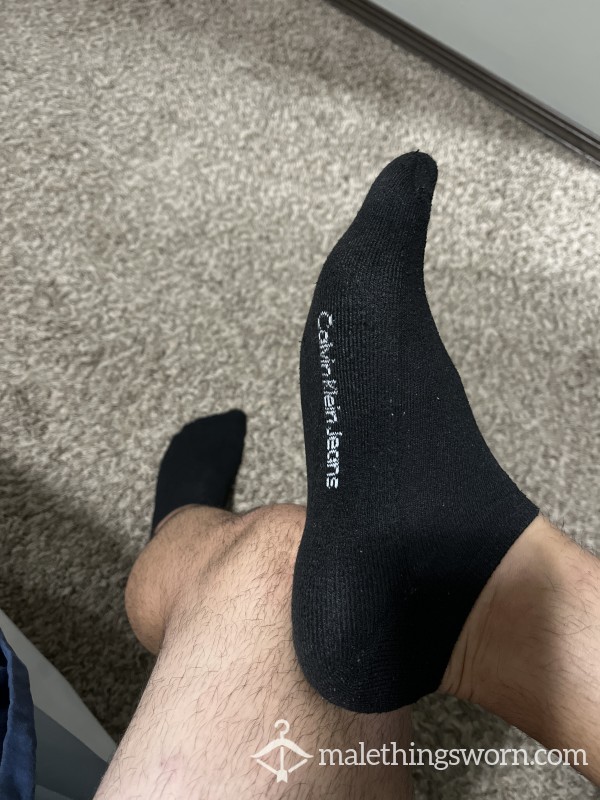 CK Black Super Sweaty Socks - Worn All Day!