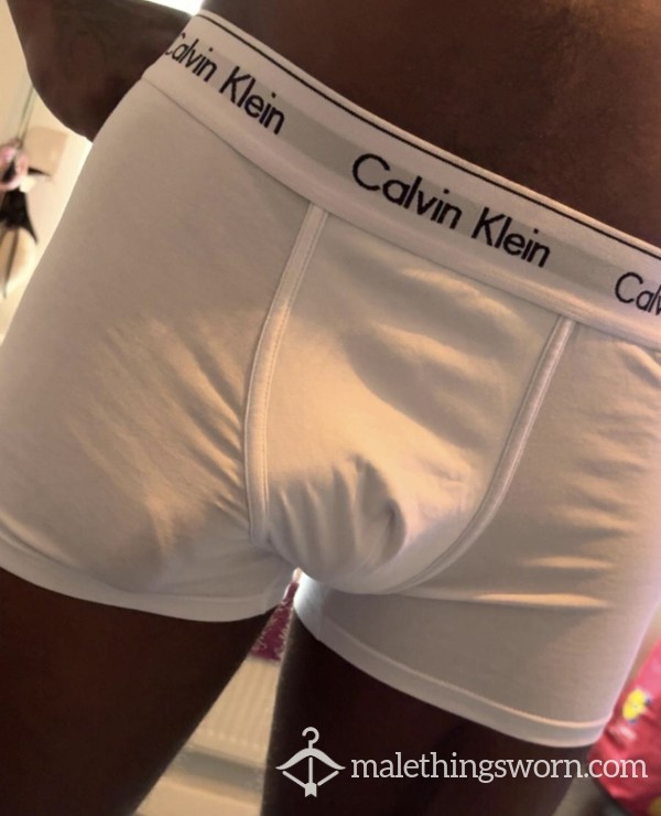 Worn White CK Boxers, 24hr Wear