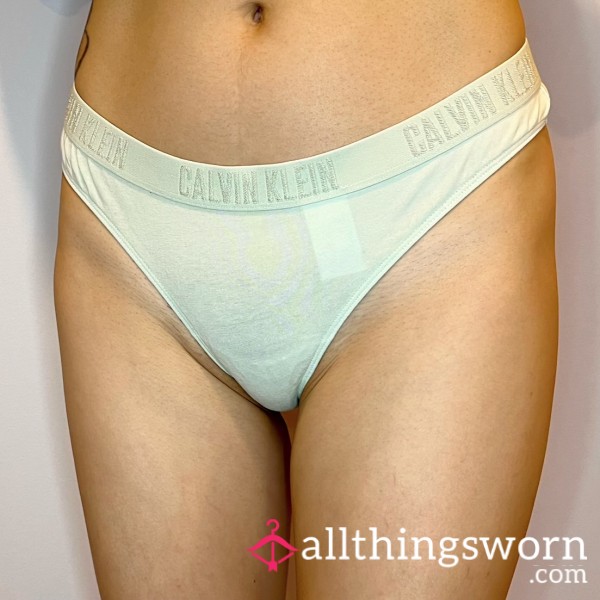 CK Calvin Klein Light Green Cotton Thong