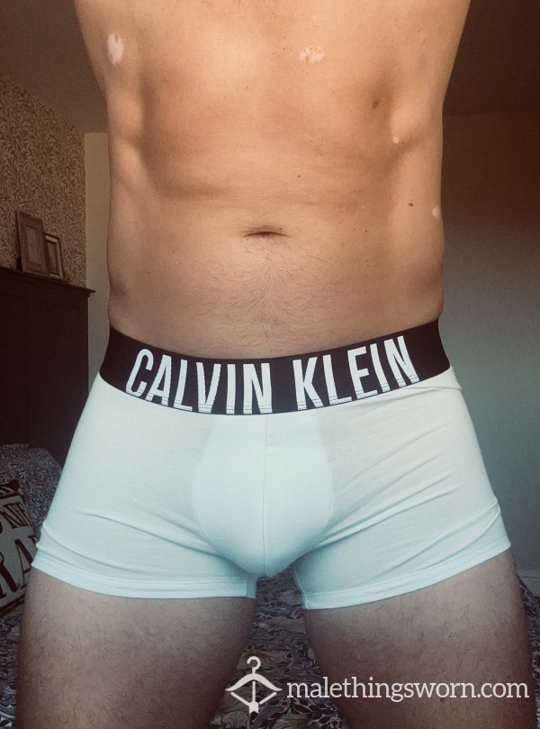 CK Intense Power, Cotton Stretch Trunk. Light Blue
