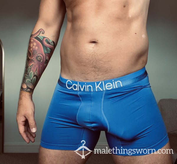 SOLD CK Microfiber Boxer Briefs, Blue