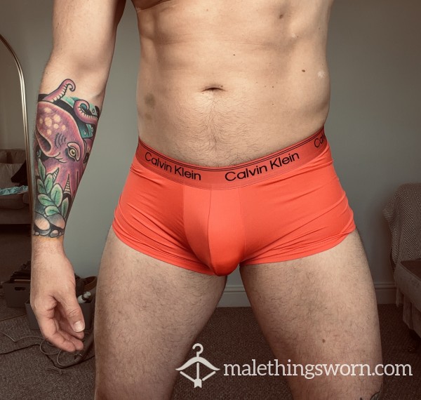 CK Microfibre Low Rise Trunk; Cor*l