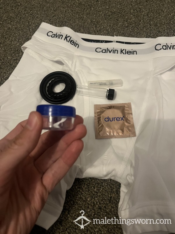 CK White Trunks- Custom Requests Accepted Been In My Locker For Weeks