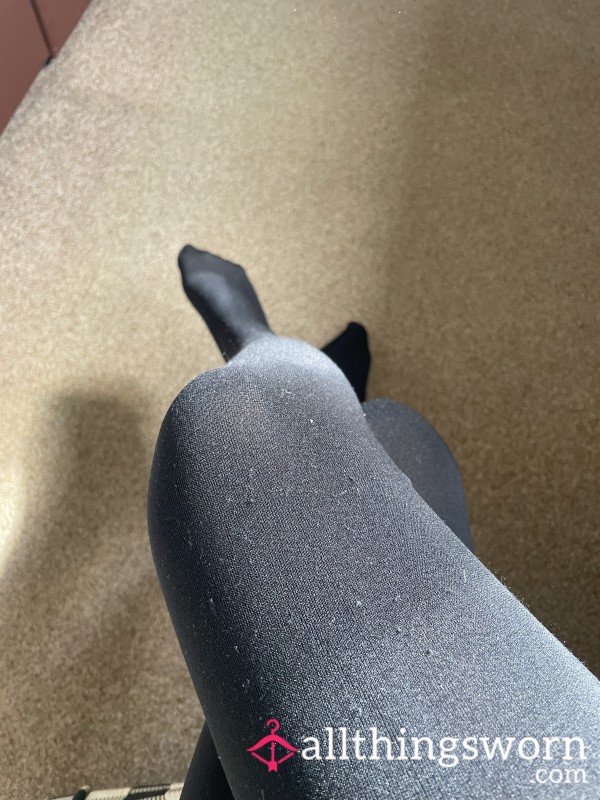 Cla**ic Black Office Tights – Scented With My Daily Grind 🖤