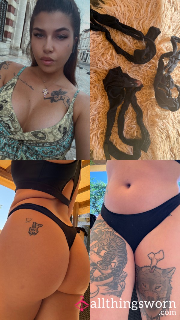 🖤 Cla**ic Black Thongs – Timeless Seduction
