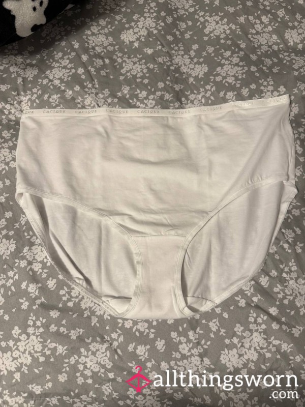 Cla**ic White Cotton Granny Panties