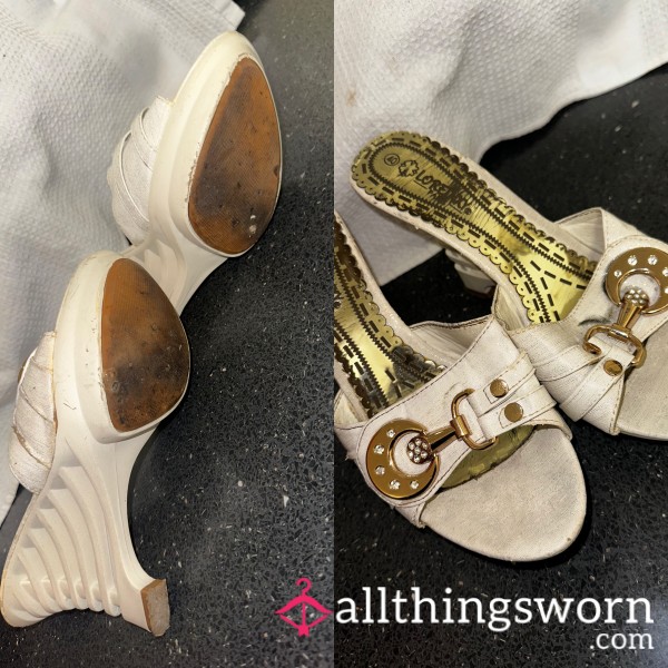 Cla**ic White Heels